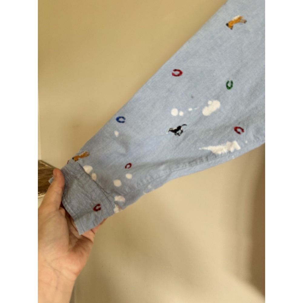 Vintage Bleached Thrashed Embroidered Horses Small Casey Coleman Shirt - Picture 5 of 9